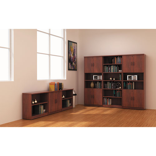 Alera - Valencia Series Bookcase, 6 Shelves, 31-3/4w x 12-1/2d x 80-3/8h, Medium Cherry, Sold as 1 EA