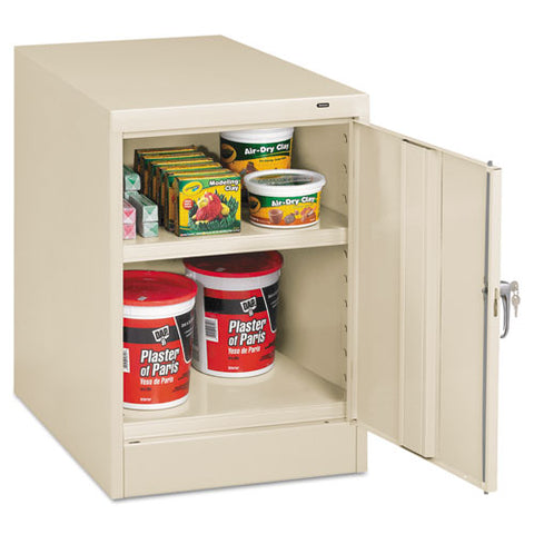 30" High Single Door Cabinet, 19w x 24d x 30h, Putty, Sold as 1 Each