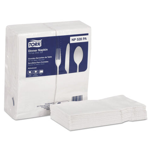 Advanced White Dinner Fold Napkins, 2-Ply Paper, 15 x 17, 2800/Ctn, Sold as 1 Carton, 2800 Each per Carton 