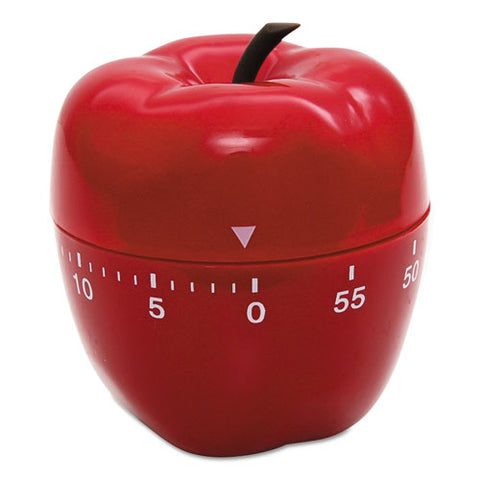 Baumgartens - Shaped Timer, 4-inch dia., Red Apple, Sold as 1 EA