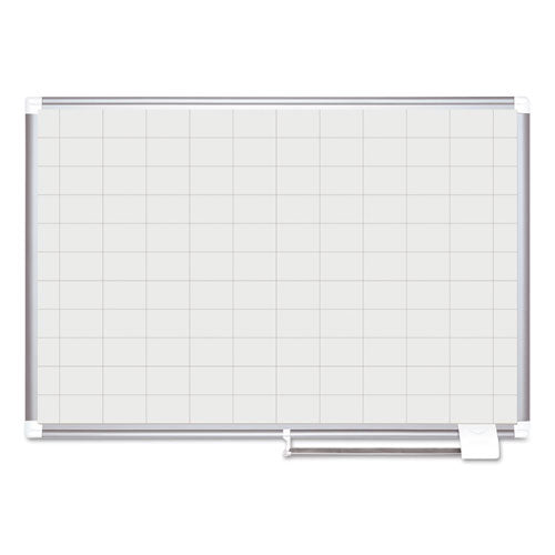 Grid Planning Board, 48x36, 2x3" Grid, White/Silver, Sold as 1 Each