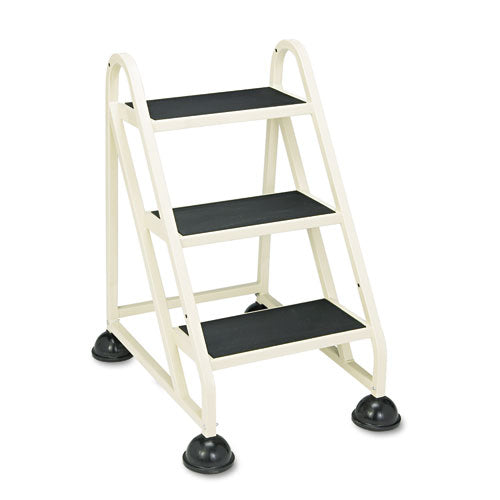 Cramer - Stop-Step Three-Step Aluminum Ladder, 21-3/8w x 27-1/4d x 31-3/4, Beige, Sold as 1 EA