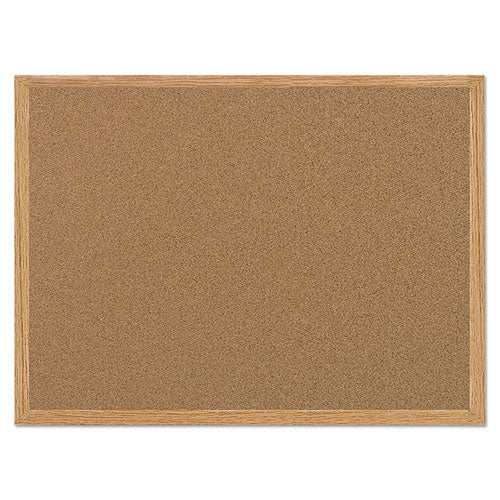 Value Cork Bulletin Board with Oak Frame, 36 x 48, Natural, Sold as 1 Each - BVCSF152001239