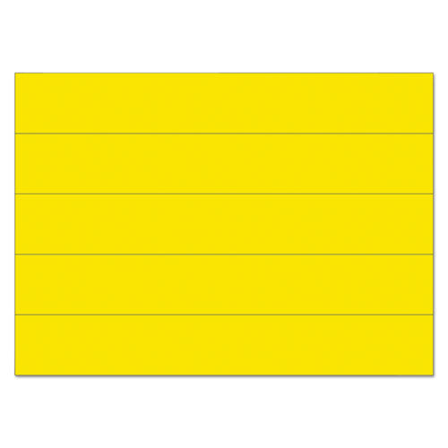 Dry Erase Magnetic Tape Strips, Yellow, 6" x 7/8", 25/Pack, Sold as 1 Package