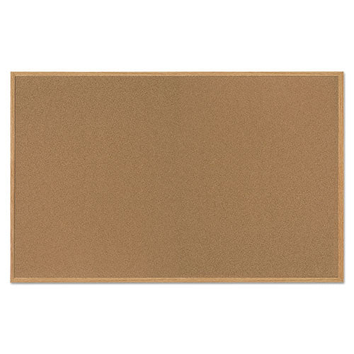 Value Cork Bulletin Board with Oak Frame, 48 x 72, Natural, Sold as 1 Each - BVCSF352001239