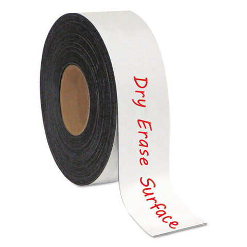 Dry Erase Magnetic Tape Roll, White, 2" x 50 Ft., Sold as 1 Each