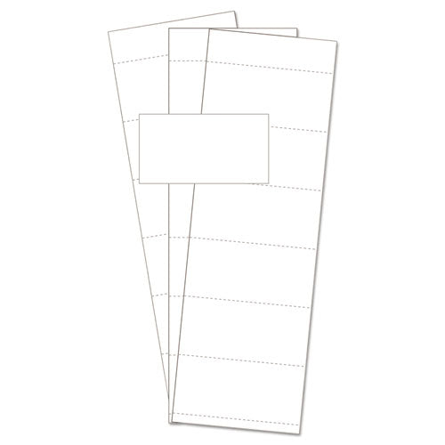 Data Card Replacement, 3"w x 1 3/4"h, White, 500/PK, Sold as 1 Package