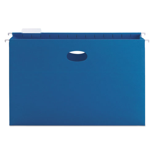 Smead - 3-inch Capacity Closed Side Flexible Hanging File Pockets, Legal, Sky Blue, 25/Box, Sold as 1 BX