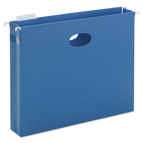 Smead - 2-inch Capacity Closed Side Flexible Hanging File Pockets, Letter, Sky Blue, 25/Box, Sold as 1 BX