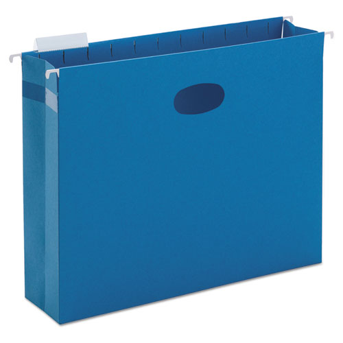 Smead - 3-inch Capacity Closed Side Flexible Hanging File Pockets, Letter, Sky Blue, 25/Box, Sold as 1 BX
