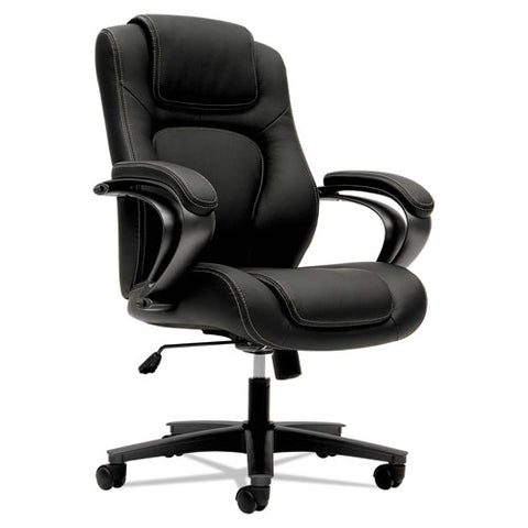 VL402 Series Executive High-Back Chair, Black Vinyl, Sold as 1 Each