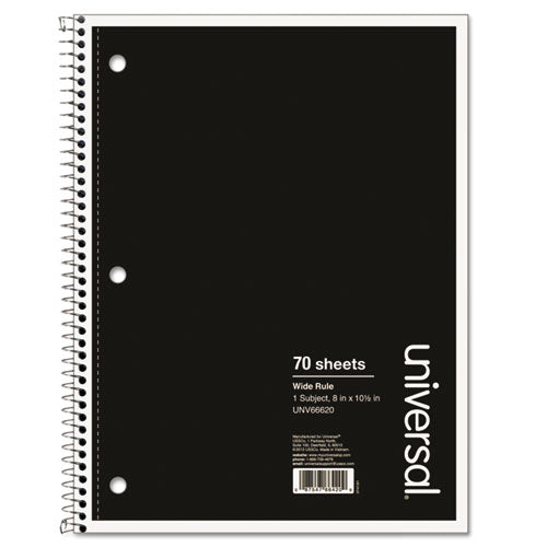 1-Sub. Wirebound Notebook, 8 x 10-1/2, Wide Ruled, 100 Sheets, Assorted Cover, Sold as 1 Each