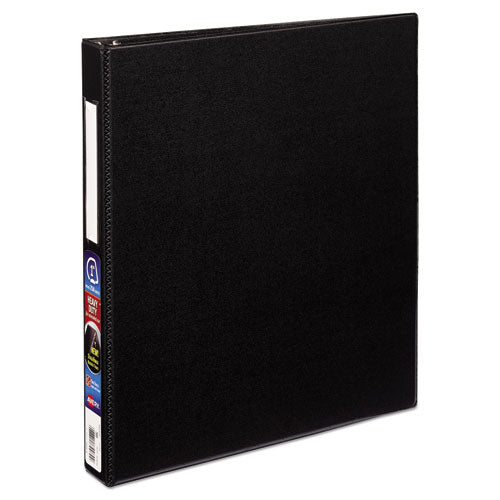 Avery - Durable EZ-Turn Ring Binder With Label Holder, 11 x 8-1/2, 1-inch Capacity, Black, Sold as 1 EA