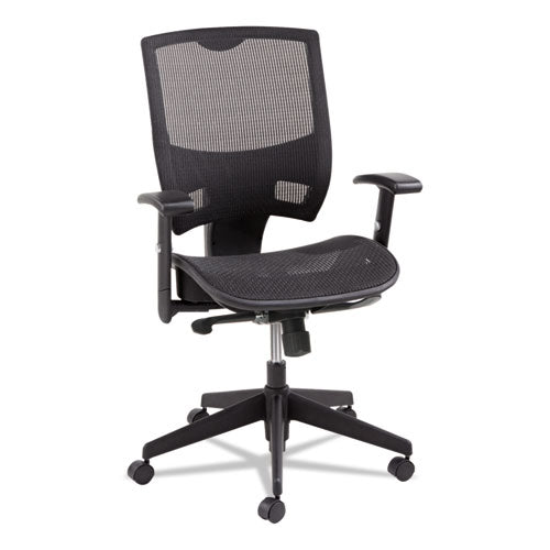 Epoch Series All Mesh Multifunction Mid-Back Chair, Black, Sold as 1 Each