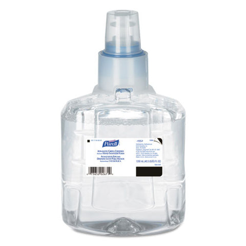 Advanced Green Certified Instant Hand Sanitizer Refill, 1200mL, Fragrance-Free, Sold as 1 Each