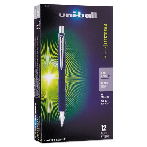 uni-ball - Jetstream RT Roller Ball Retractable Water-Proof Pen, Black Ink, Fine, Sold as 1 EA