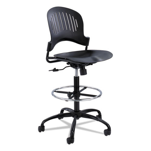 Zippi Plastic Extended-Height Chair, Black, Sold as 1 Each