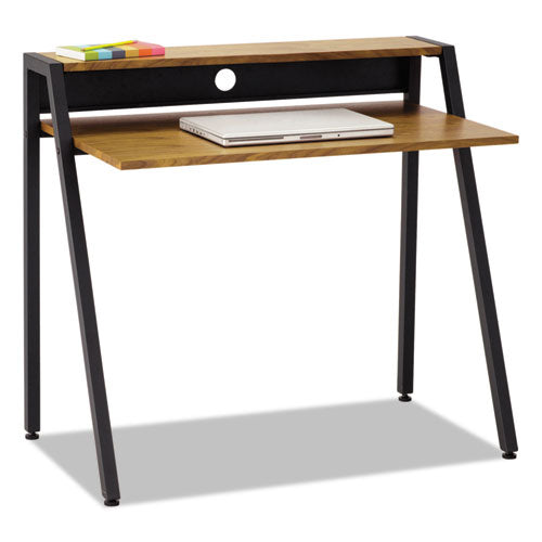 Writing Desk, 37 3/4 x 22 3/4 x 34 1/4, Natural/Black, Sold as 1 Each