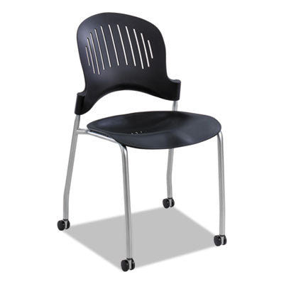 Zippi Plastic Stack Chair, 21-1/2w x 18-3/4d x 33-1/2h, Black, Sold as 1 Carton, 2 Each per Carton 