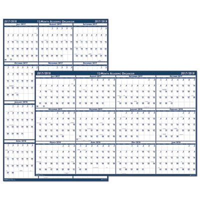 House of Doolittle - Poster Style Reversible/Erasable Yearly Wall Calendar, 18 x 24, Sold as 1 EA