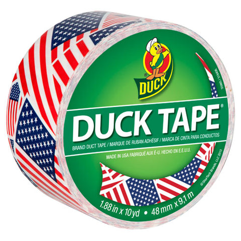 Colored Duct Tape, 9 mil, 1.88" x 10 yds, 3" Core, US Flag, Sold as 1 Roll