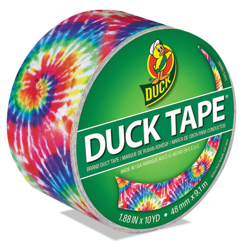 Colored Duct Tape, 9 mil, 1.88" x 10 yds, 3" Core, Love Tie Dye, Sold as 1 Roll