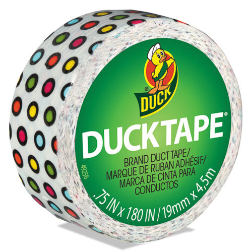 Ducklings DuckTape, 9 mil, 3/4" x 180", Candy Dots, Sold as 1 Roll