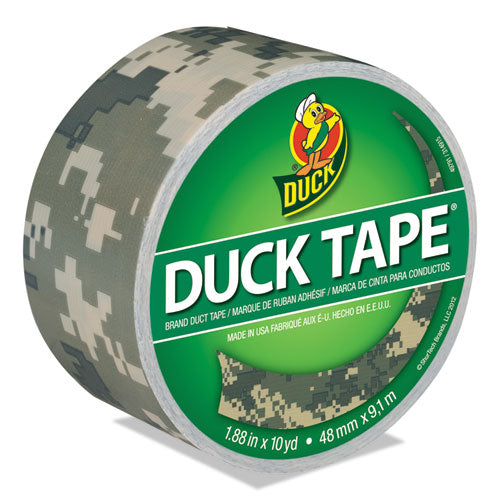 Colored Duct Tape, 10 mil, 1.88" x 10 yds, 3" Core, Digital Camo, Sold as 1 Roll