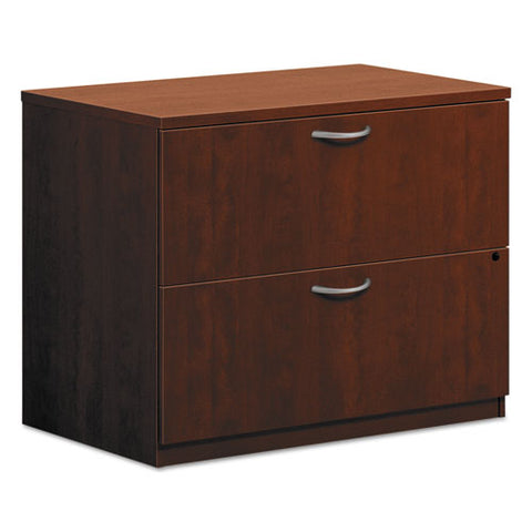 basyx - BL Laminate Two-Drawer Lateral File, 35-3/4w x 22d x 29h, Medium Cherry, Sold as 1 EA