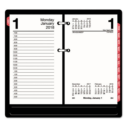 Desk Calendar Refill with Tabs, 3 1/2 x 6, White, 2016, Sold as 1 Each