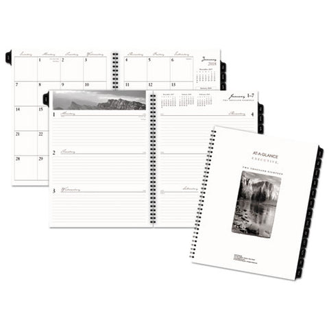 AT-A-GLANCE Executive - Executive Recycled Fashion Weekly/Monthly Planner Refill, 8 1/4 x 10 7/8, Sold as 1 EA