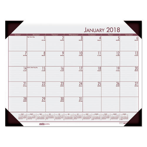 House of Doolittle - EcoTones Mountain Gray Monthly Desk Pad Calendar, 22 x 17, Sold as 1 EA
