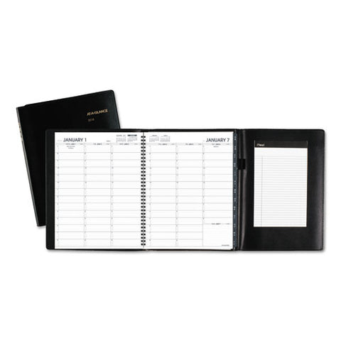 AT-A-GLANCE - Plus Weekly Appointment Book, Black, 8 1/4-inch x 10 7/8-inch, Sold as 1 EA