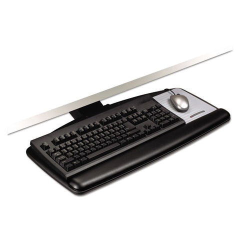 3M - Knob Adjust Keyboard Tray, 25-1/2 x 11-1/2, Black, Sold as 1 EA