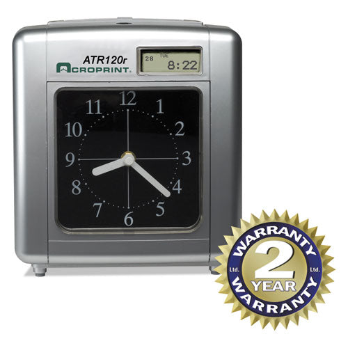 Acroprint - Model ATR120 Analog/LCD Automatic Time Clock, Sold as 1 EA