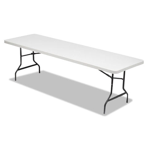 Alera - Resin Rectangular Folding Table, 96w x 30d x 29h, Platinum, Sold as 1 EA