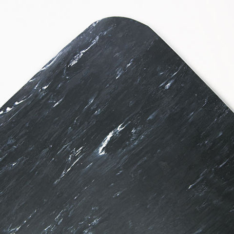 Crown - Cushion-Step Mat, Rubber, 36 x 60, Marbleized Black, Sold as 1 EA