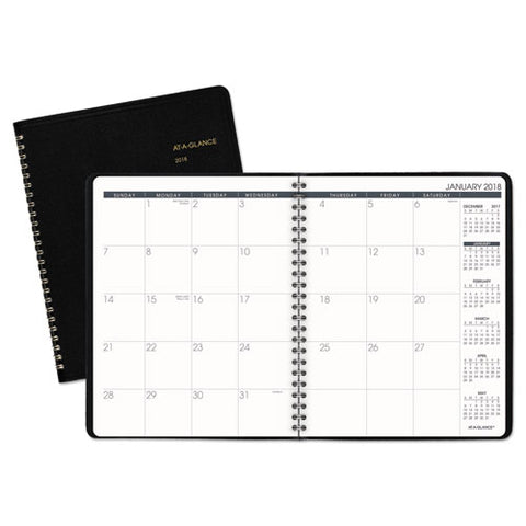 AT-A-GLANCE - Monthly Planner, Black, 6 7/8-inch x 8 3/4-inch, Sold as 1 EA