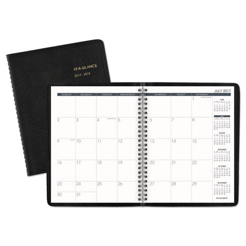 AT-A-GLANCE - Recycled Monthly Planner, Black, 6 7/8-inch x 8 3/4-inch, Sold as 1 EA
