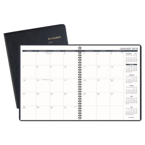 Monthly Planner, 8 7/8 x 11, Navy, 2016-2017, Sold as 1 Each