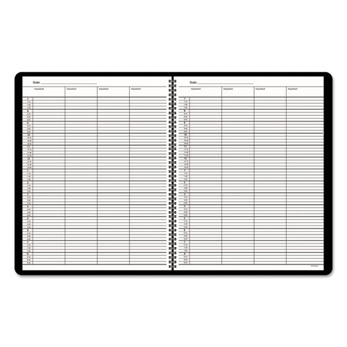 AT-A-GLANCE - Recycled Four-Person Group Undated Daily Appointment Book, 8-1/2 x 11, Black, Sold as 1 EA