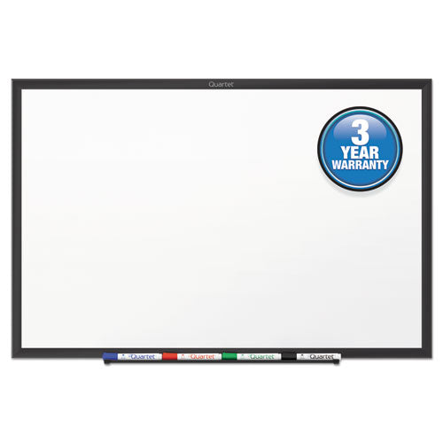 Classic Melamine Dry Erase Board, 24 x 18, White Surface, Black Frame, Sold as 1 Each