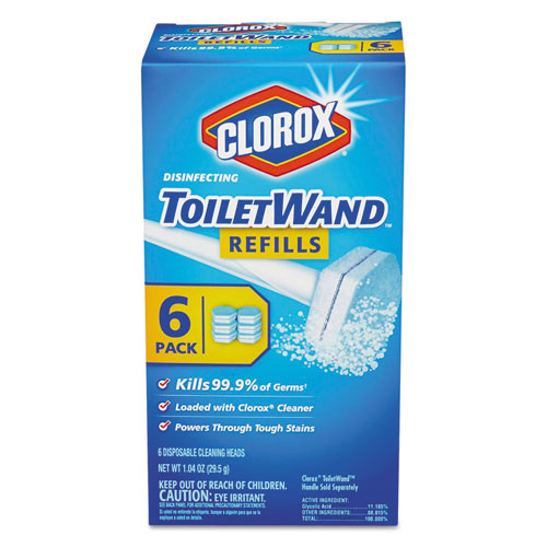 Disinfecting ToiletWand Refill Heads, Blue/White, Sold as 1 Carton, 8 Package per Carton 