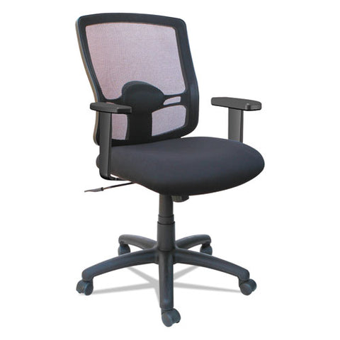Alera - Etros Series Mesh Mid-Back Swivel/Tilt Chair, Black, Sold as 1 EA