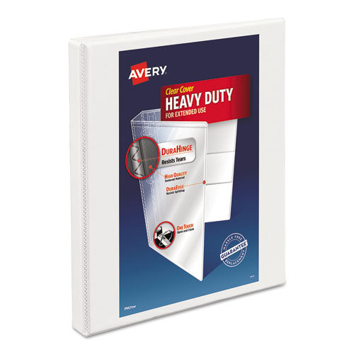 Avery - Nonstick Heavy-Duty Round Ring View Binder, 1/2-inch Capacity, White, Sold as 1 EA