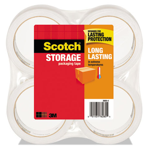 Scotch - Moving & Storage Tape, 1.88-inch x 54.6 yards, 3-inch Core, Clear, 4 Rolls/Pack, Sold as 1 PK