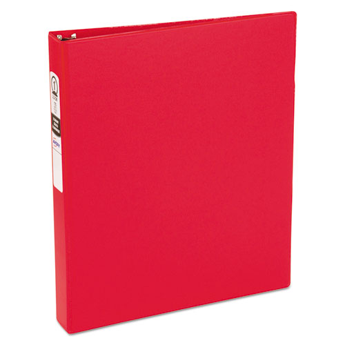 Avery - Economy Round Ring Reference Binder, 1-inch Capacity, Red, Sold as 1 EA