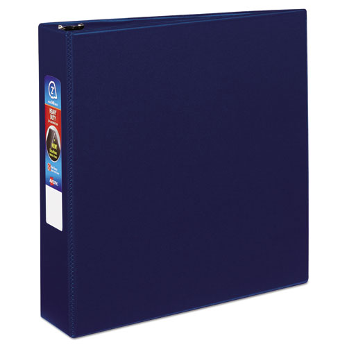 Avery - Heavy-Duty Vinyl EZD Ring Reference Binder, 2-inch Capacity, Navy Blue, Sold as 1 EA