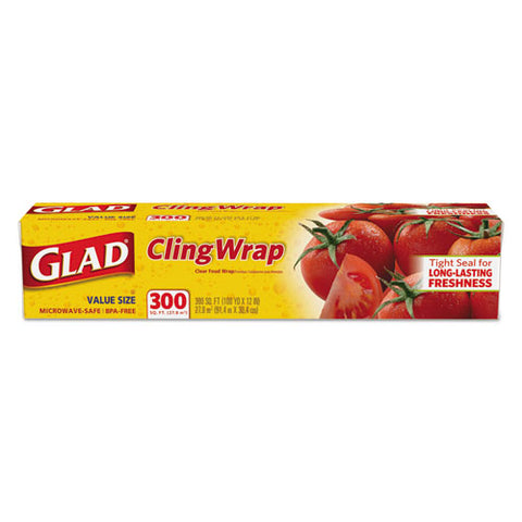 Cling Wrap, Plastic, 12" x 300 ft, Clear, Sold as 1 Each