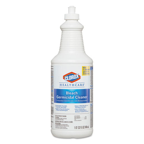 Hospital Cleaner Disinfectant w/Bleach, 32oz Pull-Top Bottle, Sold as 1 Each